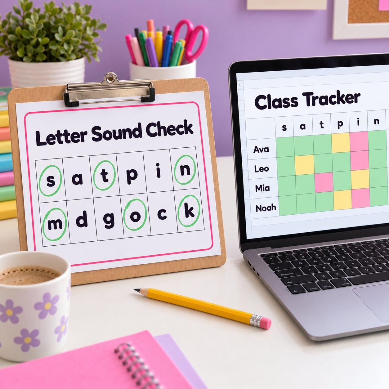 Letter sound check and class tracker
